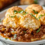 Sloppy Joe Biscuit Casserole
