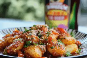 Sweet Heat Smashed Potatoes