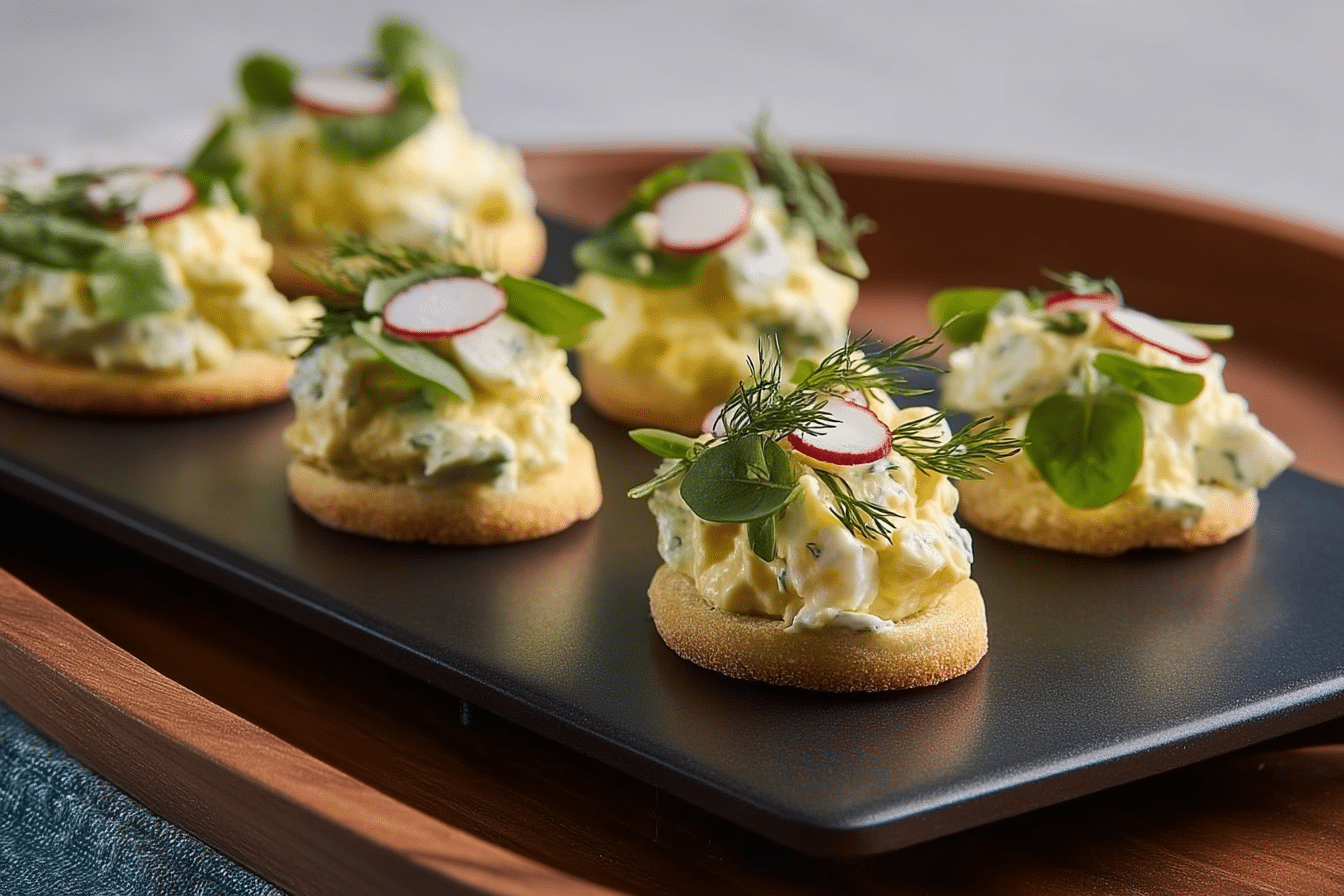 Dill Egg Salad Canapés