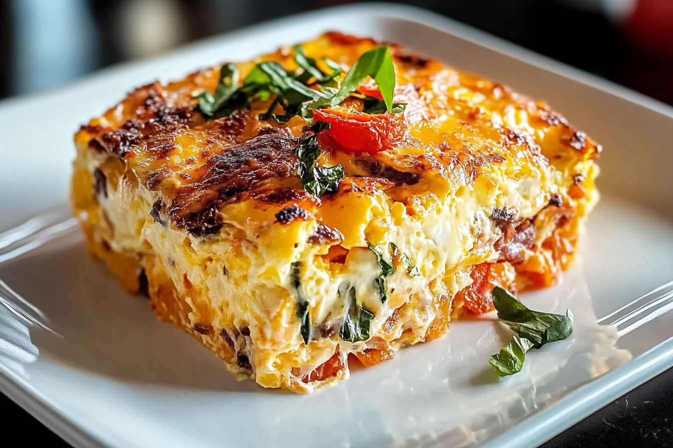 Cheesy Protein Egg Bake