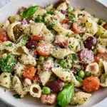 Antipasto Pasta Salad with Parmesan Herb Vinaigrette