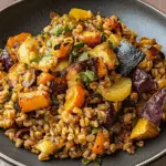 Warm Farro Salad with Roasted Vegetables