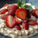 Crock Pot Strawberry and Cream Oatmeal for Two