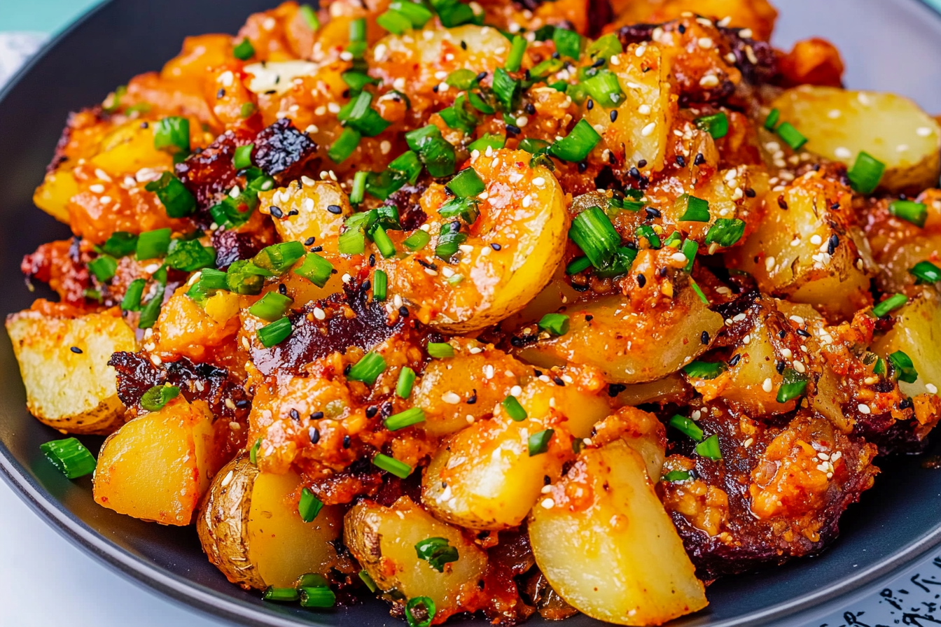 Crispy Gochujang Potato Salad