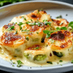 3 Cheese Sprout Gratin