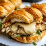 Croissant Chicken Philly Cheese Sandwiches