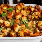 Vegan Sausage Stuffing with Sage