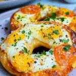 Air Fryer Cheesy Egg Bagels