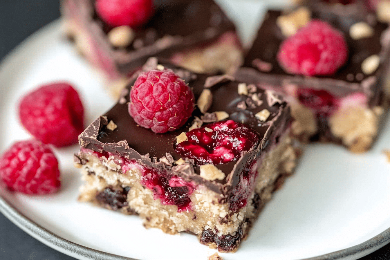 Dark Chocolate Raspberry Bars