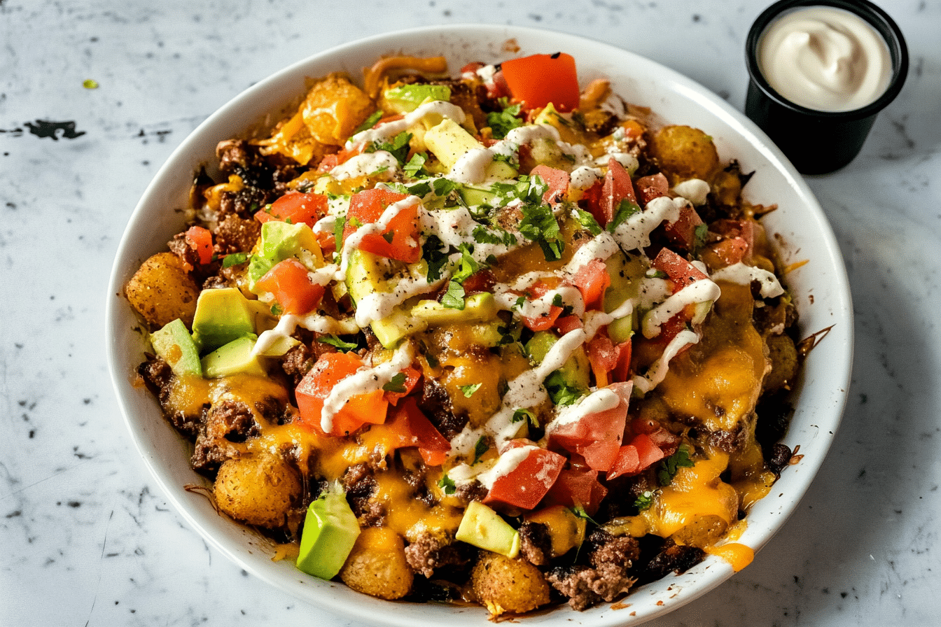 Cheeseburger Tater Tot Nachos