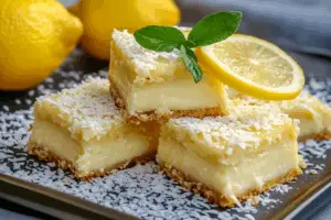 Easy One Bowl Coconut Lemon Slice – No Mixer