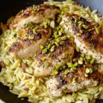 Pistachio Chicken with Lemon Orzo