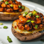 Barbecue Tempeh Stuffed Potatoes