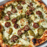 Pesto Potato Pizza with Sausage