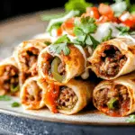 Crispy Jalapeño Popper Beef Taquitos