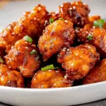 Sweet and Spicy Baked Popcorn Chicken