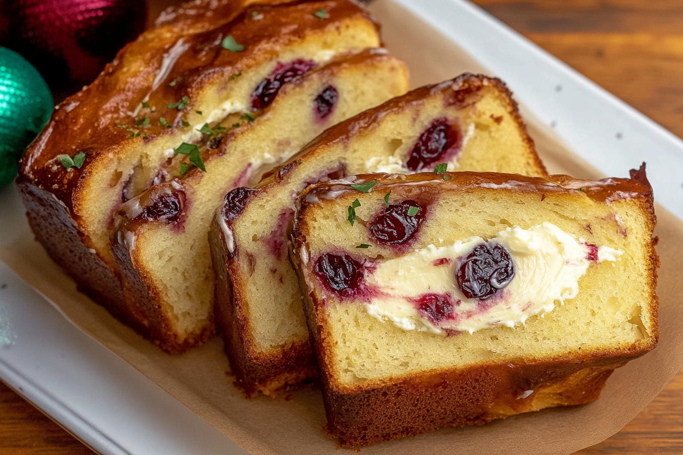 Soft Cranberry Cream Cheese Swirl Bread