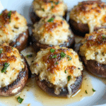Caramelized Onion & Gruyère Stuffed Mushrooms
