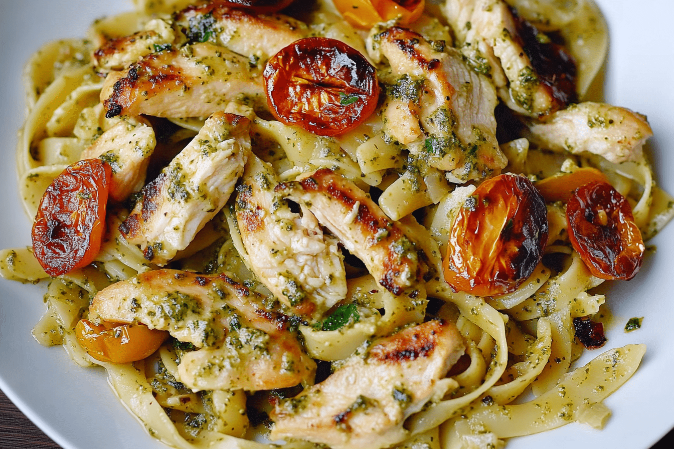 Creamy Chicken Pesto Pasta