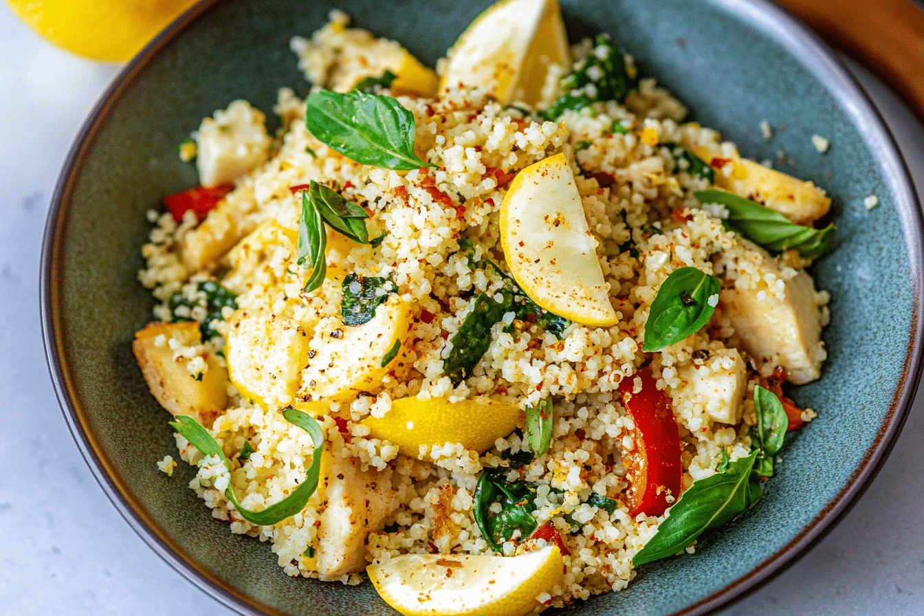 Spicy Mediterranean Preserved Lemon Couscous