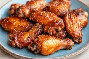 Crispy Honey Sriracha Chicken Wings