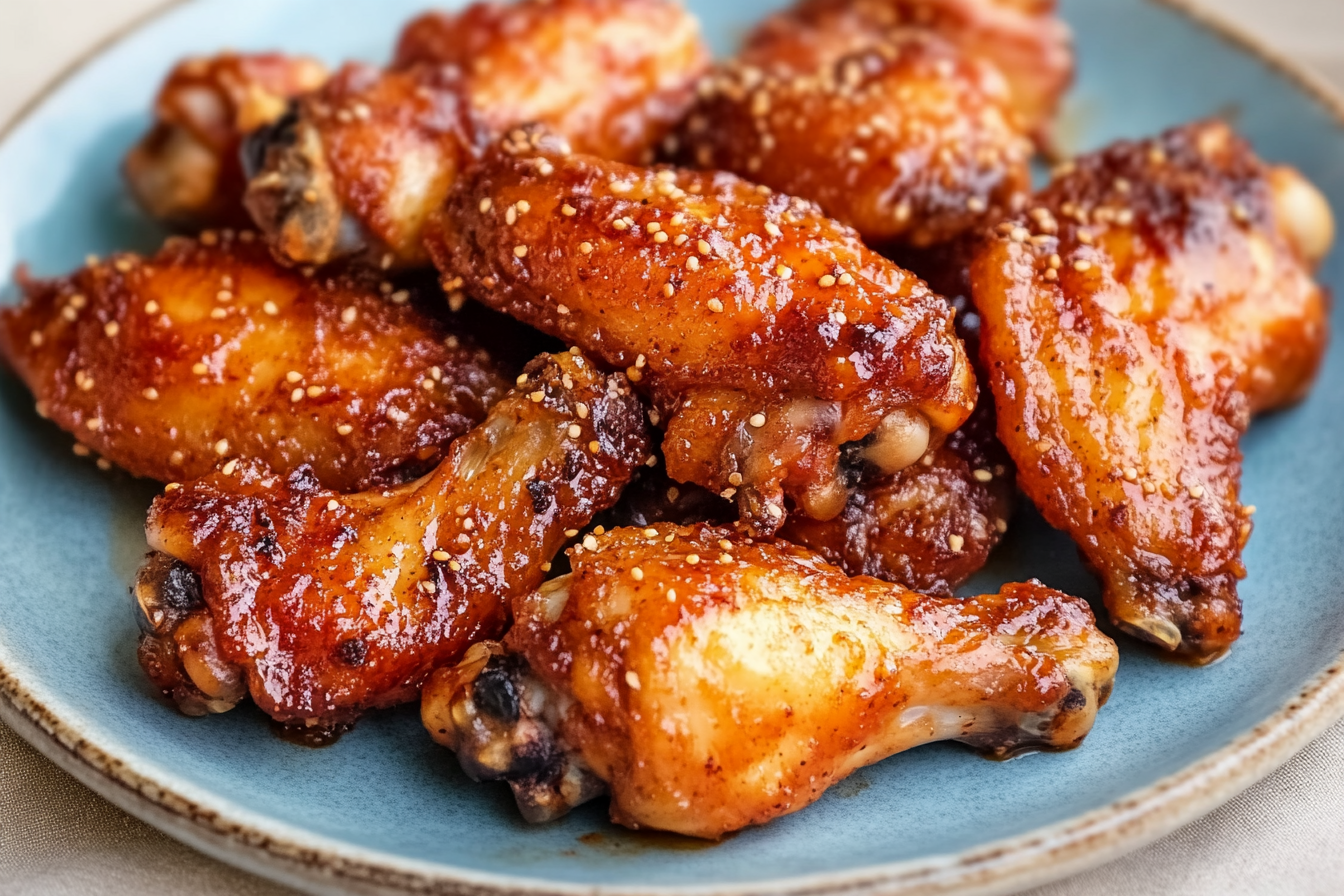 Crispy Honey Sriracha Chicken Wings