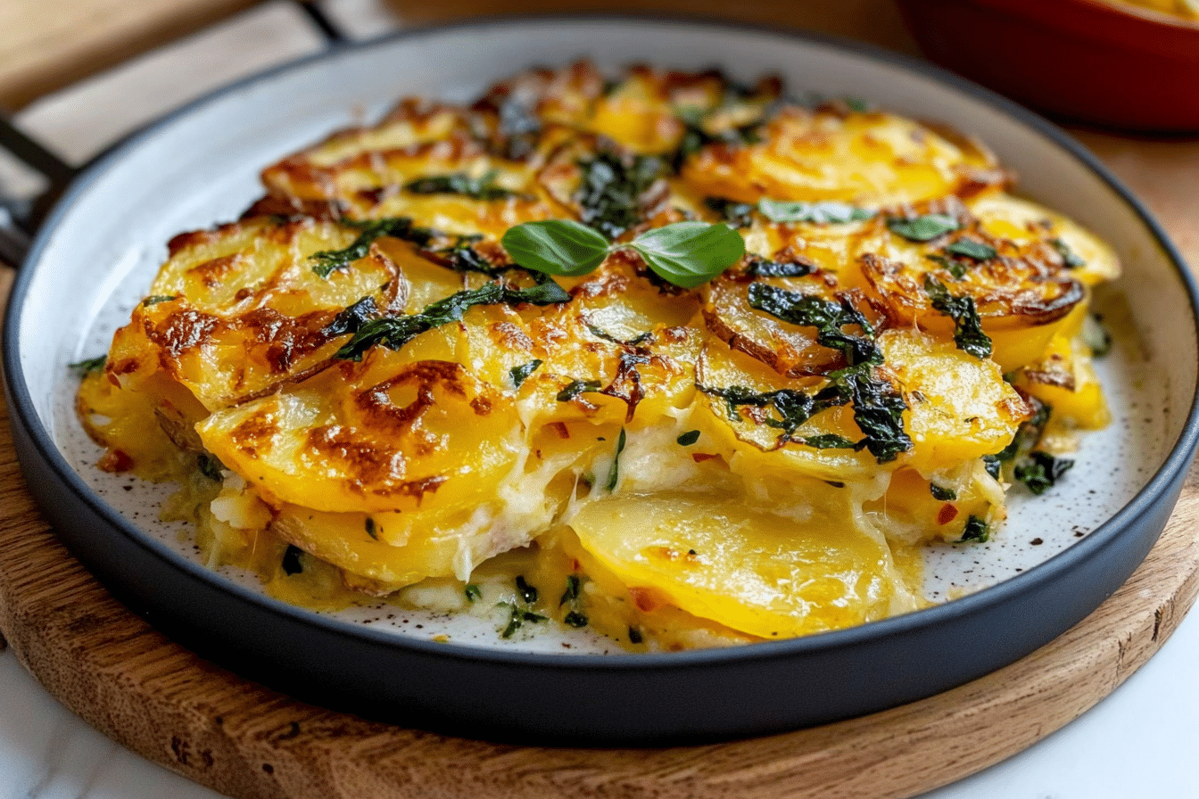 Potato-Rutabaga Gratin with Gruyère