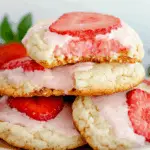 Easy and Chewy Strawberry Lemonade Cake Mix Cookies