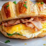 Maple Mustard Croissant Breakfast Sandwich