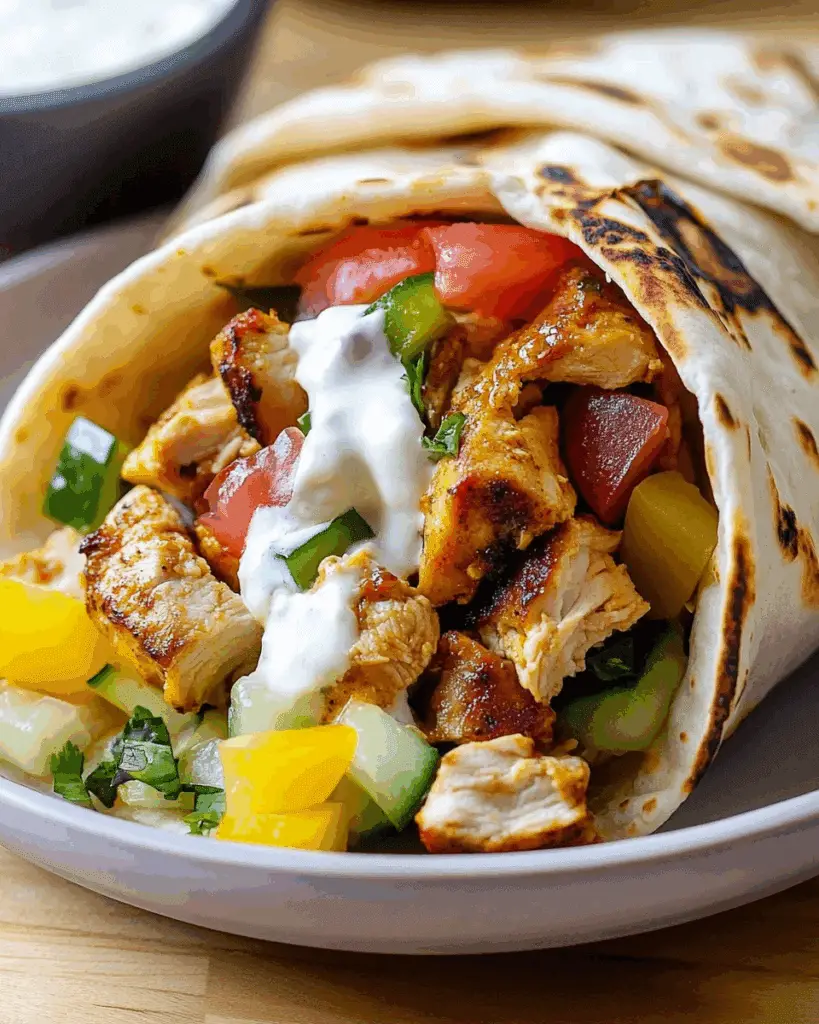 Easy Chicken Shawarma Pitas