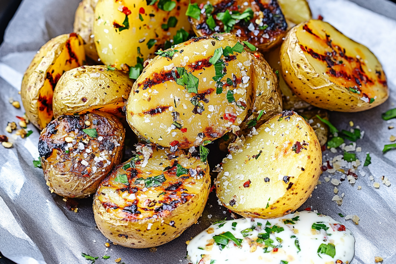 Grilled Garlic Herb Potatoes