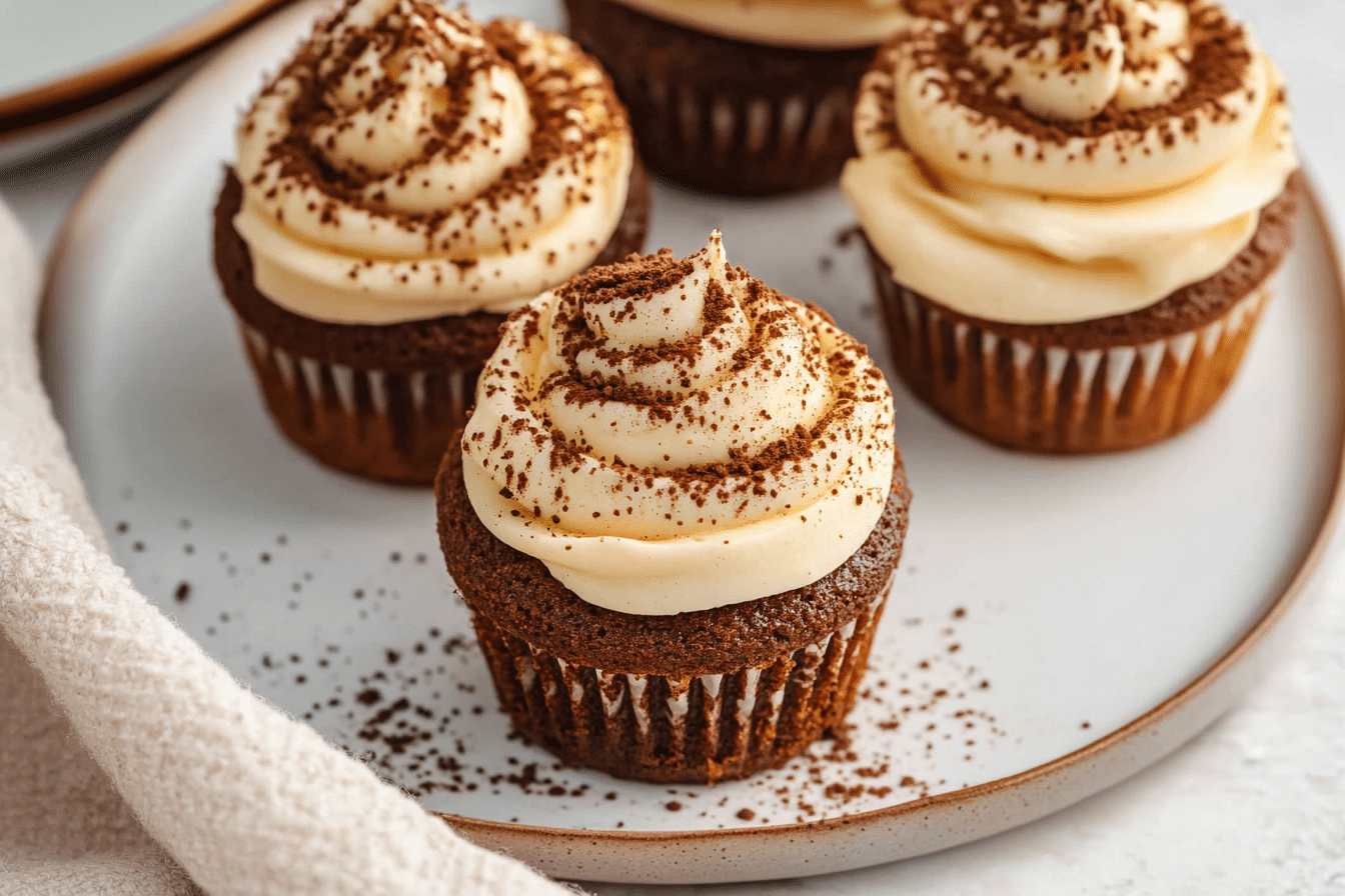 Tiramisu Cupcakes Recipe with Mascarpone Frosting