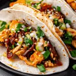 Korean Chicken Tacos with Caramelized Kimchi