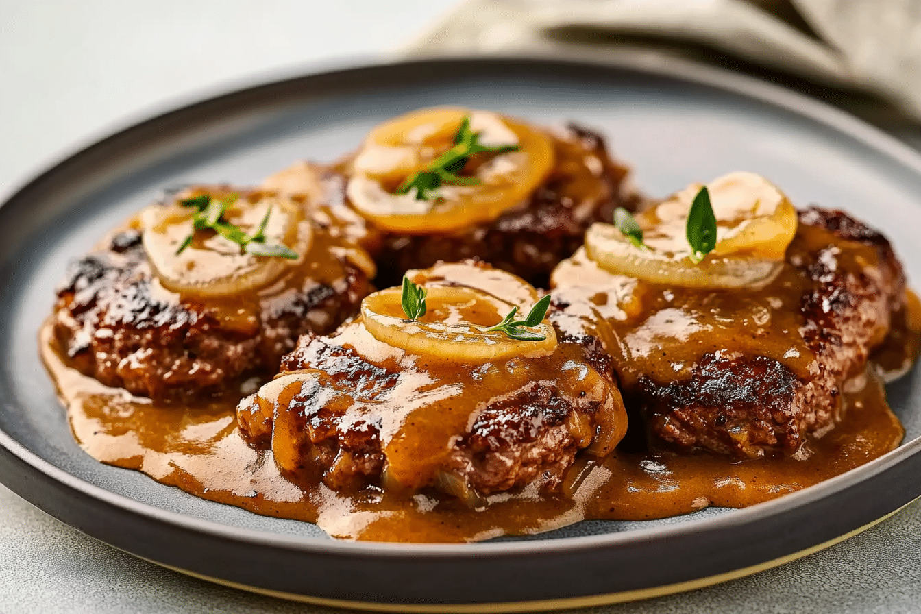 Hamburger Steak with Onions and Gravy