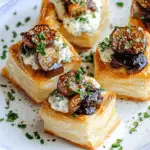 Puff Pastry Bites with Caramelized Onions, Fig Jam, and Gorgonzola