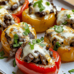 Philly Cheesesteak Bell Pepper Bites