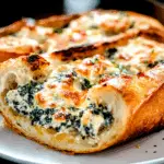 Easy Spinach Dip Stuffed French Bread