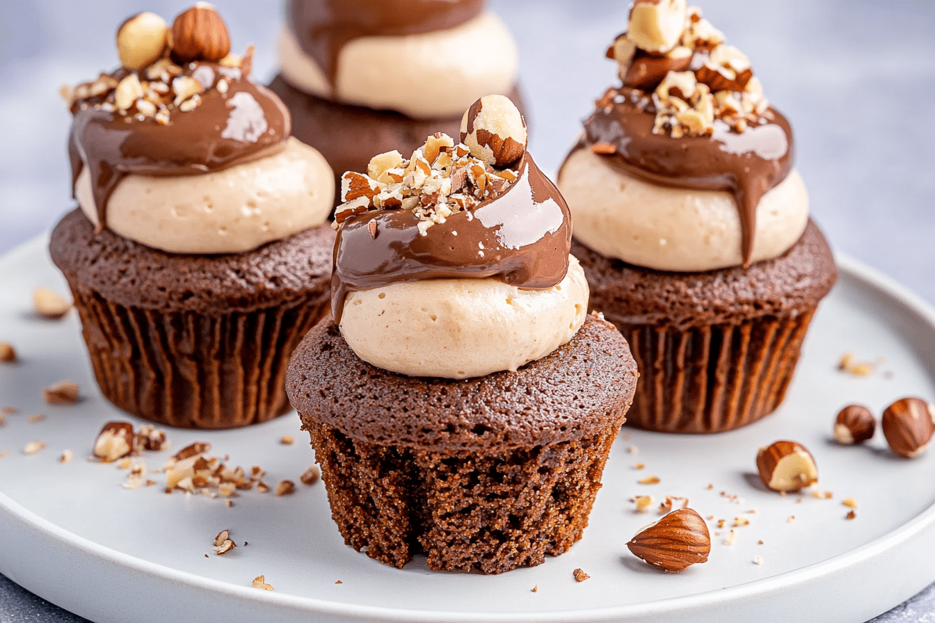 Nutella Hazelnut Cupcakes