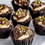 Dark Chocolate Pistachio Cream Cheese Muffins