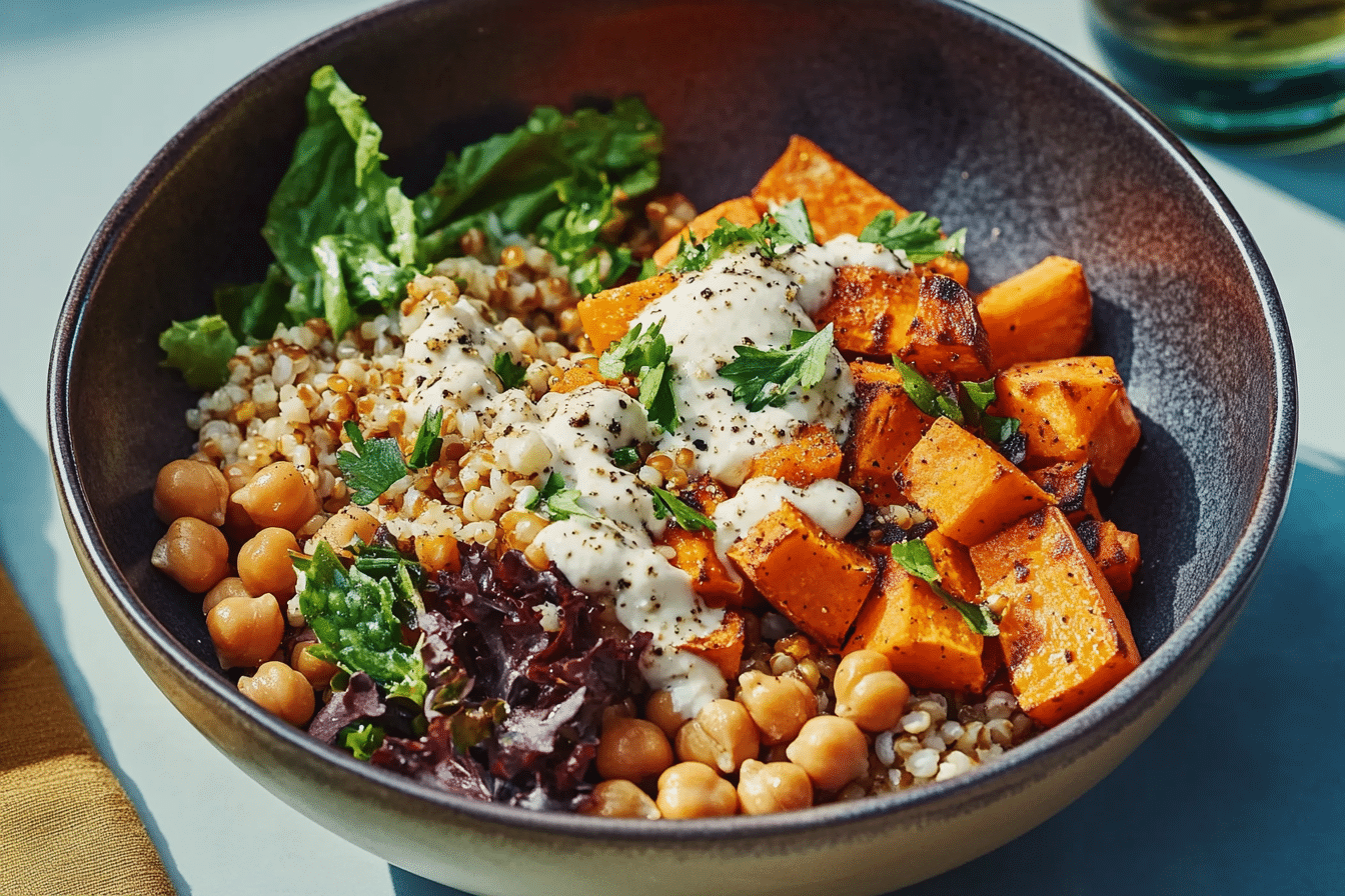 Chickpea & Sweet Potato Grain Bowls