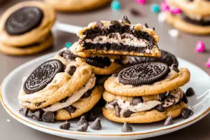 Easy Oreo Stuffed Chocolate Chip Cookies