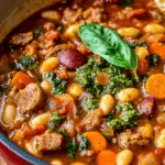 Minestrone with Sausage and Pesto