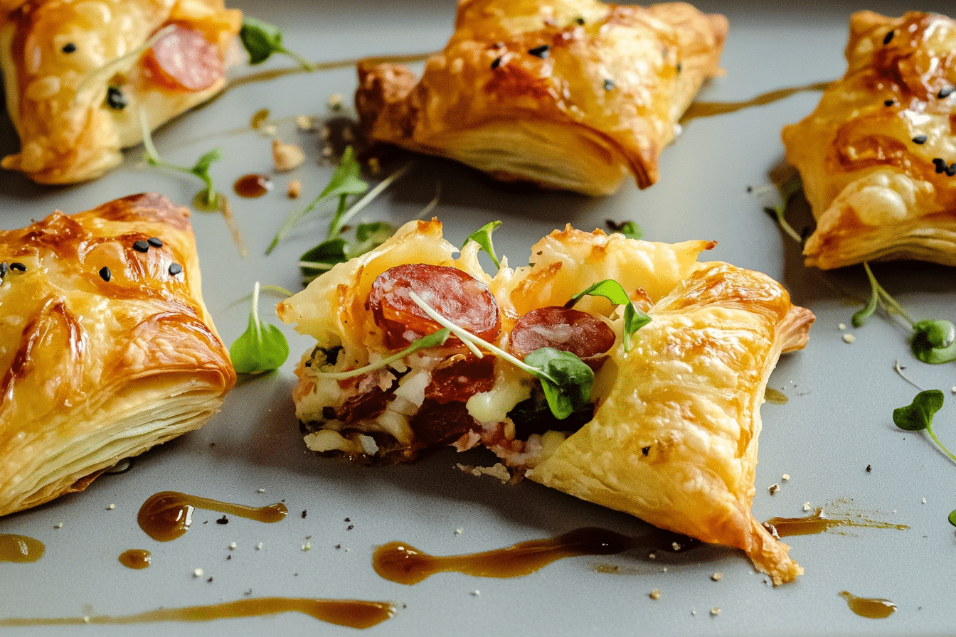 Salami and Cheese Pastry Pockets