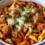 Easy Meatball Pasta Bake