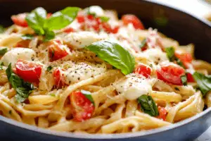 Garlic Mozzarella Margherita Pasta