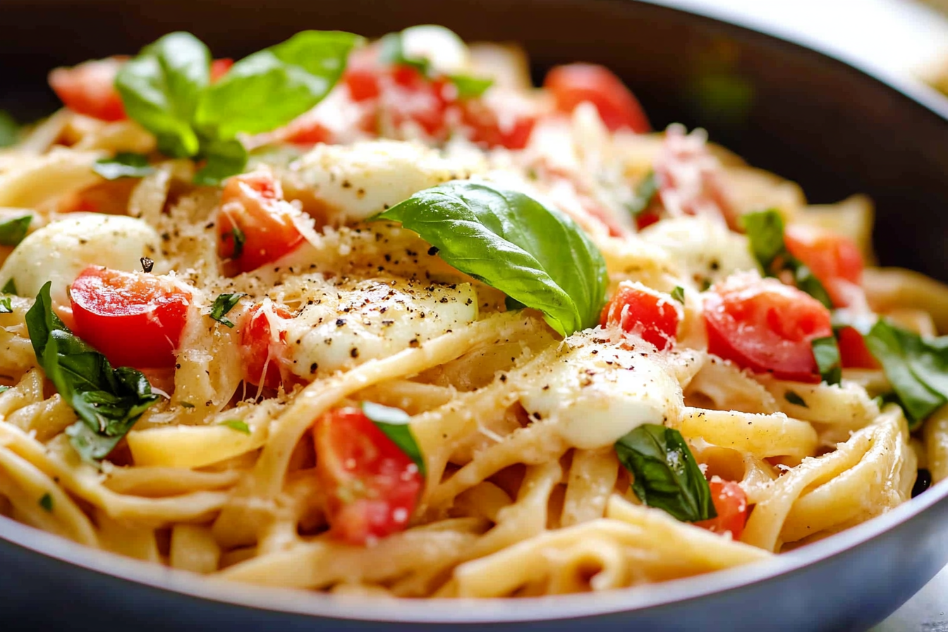 Garlic Mozzarella Margherita Pasta