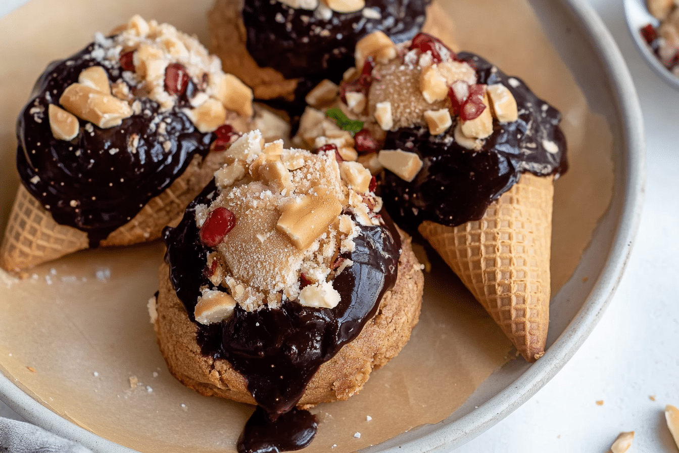 Drumstick Ice Cream Cone Cookies