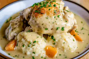 Grandma Georgia’s CrockPot Chicken and Dumplings