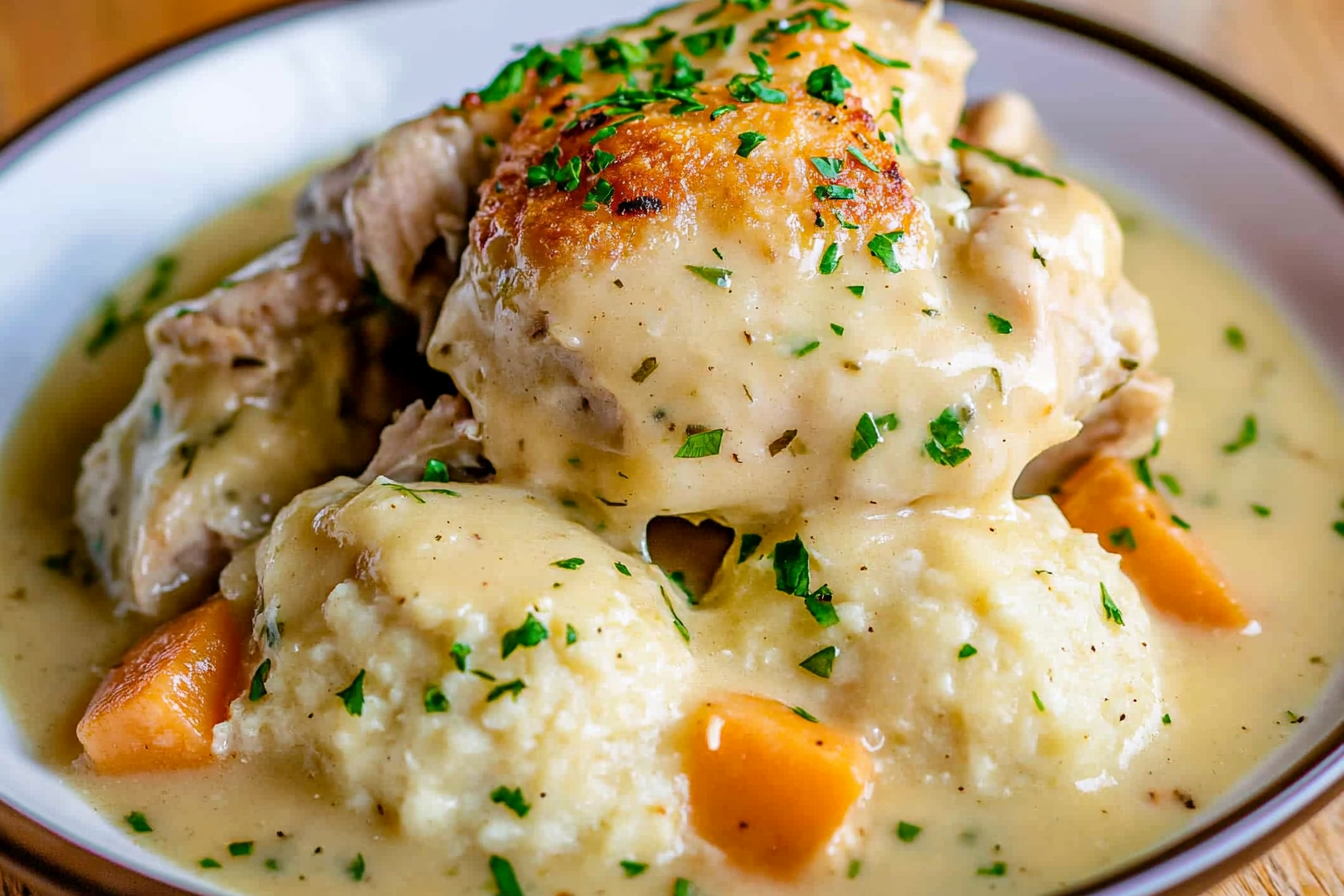 Grandma Georgia’s CrockPot Chicken and Dumplings