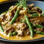 Keto Green Bean Stroganoff